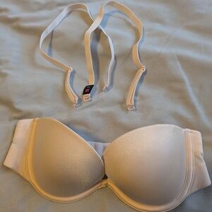 La Senza Strapless Push Up Bra Size 32C Nude Light Baby Pink